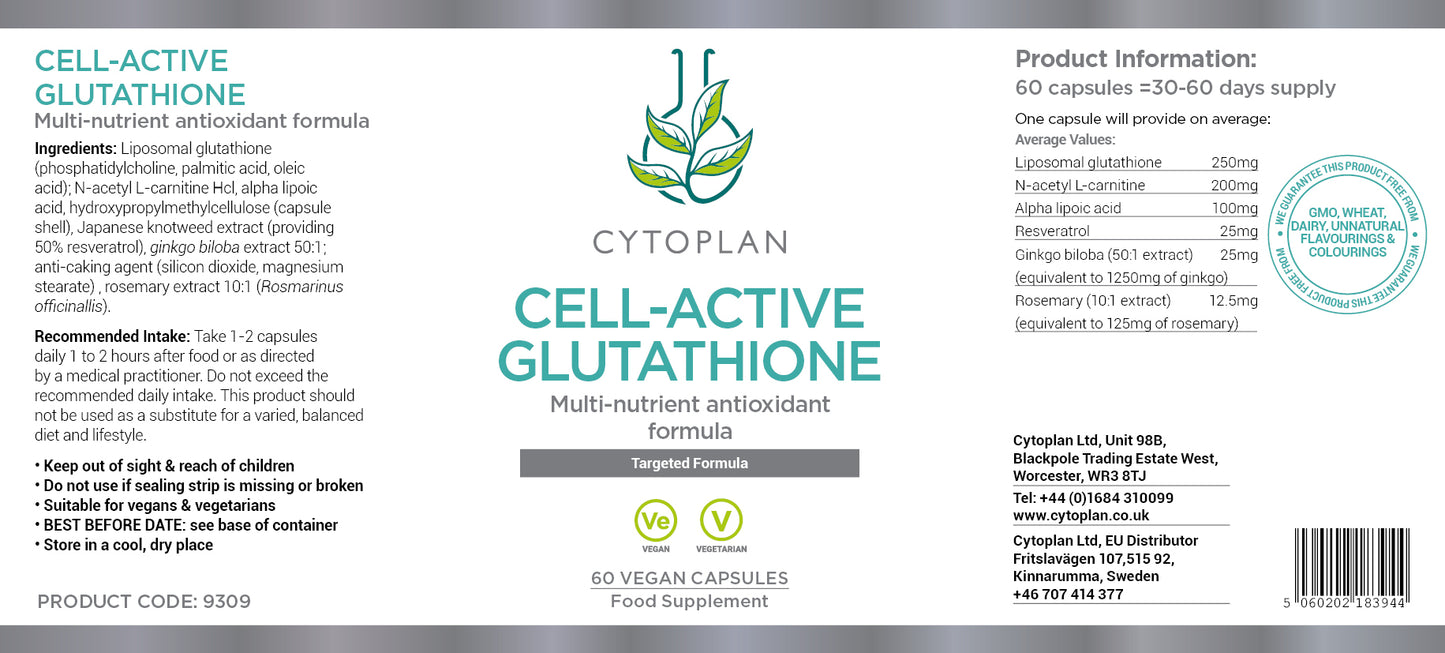 Glutathione Cell-active Liposomal (60 capsules)