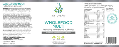 Cytoplan Wholefood multivitamin (120 Capsules)