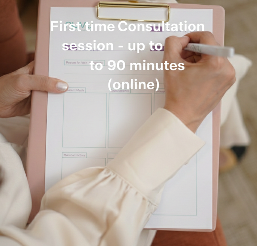Consultation Timer First time Consultation session - up to 90 minutes (online) – Nuvu