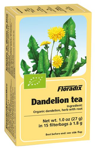 Dandelion tea with herb and root