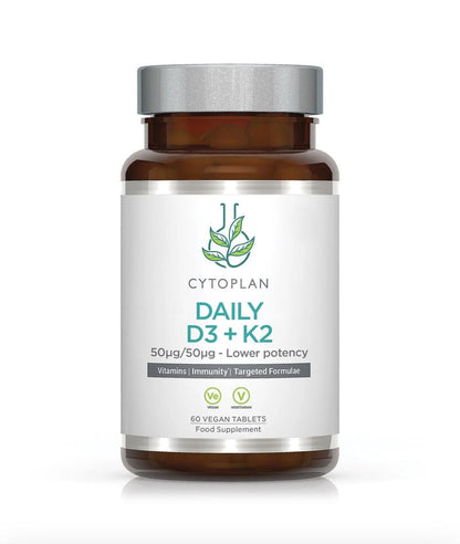 Lower potency Vitamin D3+K2 (60 capsules)