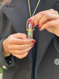 Kunzite and Turquoise Essential Oil Necklace (2)